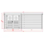 Onlywood Casetta in legno LOWCOST 518x238 sp.28 mm con Tettoia Laterale - foto 2