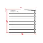 Onlywood Casetta in legno LOWCOST 518x238 sp.28 mm con Tettoia Laterale - foto 3