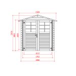 Onlywood Casetta in legno da giardino SAT 198 x 198 x 207 h. cm-79222