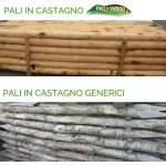 Palo legno di CASTAGNO Scortecciato con punta CERTIFICATO PEFC - foto 5