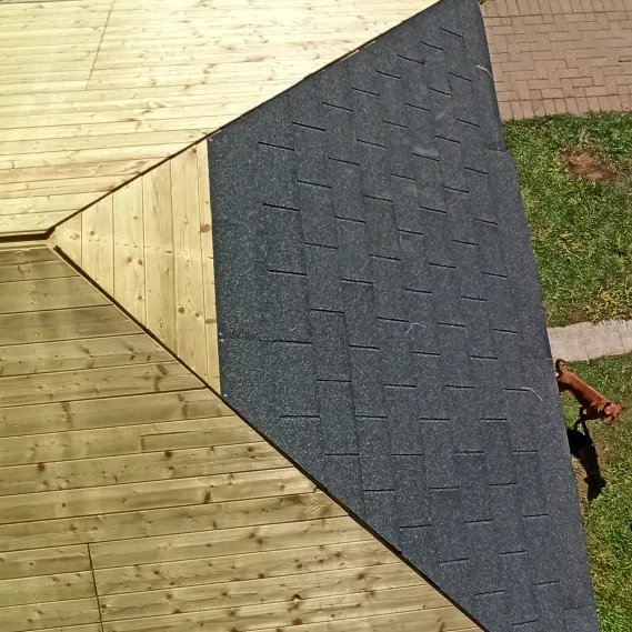 Gazebo in Legno KIOSK Tetto con tegole 449x347 cm - Antivento-47858