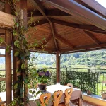Gazebo in Legno KIOSK Tetto con tegole 629x347 cm - Antivento-37585