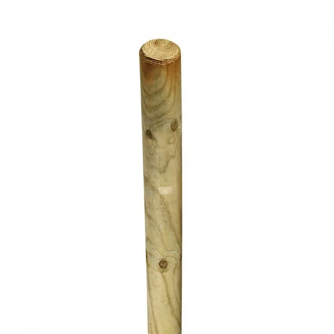 Palo di chiusura Staccionata in Pino impregnato 150 h. Ø 10 cm-0