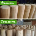 Mezzo Palo legno di CASTAGNO Tornito CERTIFICATO PEFC - foto 4
