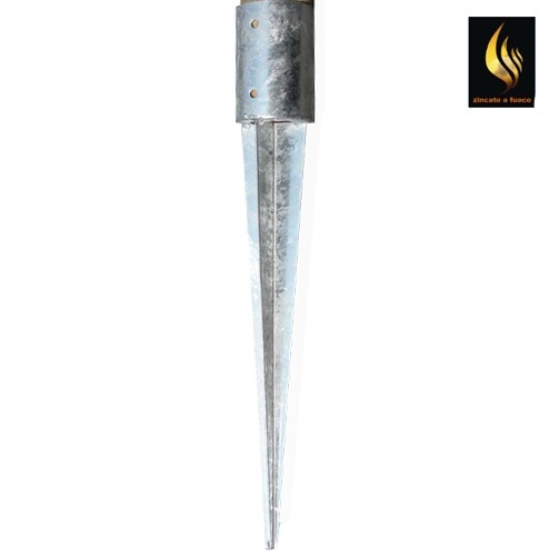 Staffa fissaggio a punta per palo tondo Ø 10 cm-0