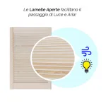 Onlywood Ante in Legno PERSIANATE in Pino BIANCO RAL 9016 - varie misure - foto 3