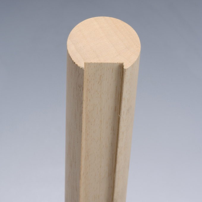 Onlywood Corrimano VERO LEGNO TONDO Ayous Grezzo Diametro 47 mm - Asta da 3 Metri-0