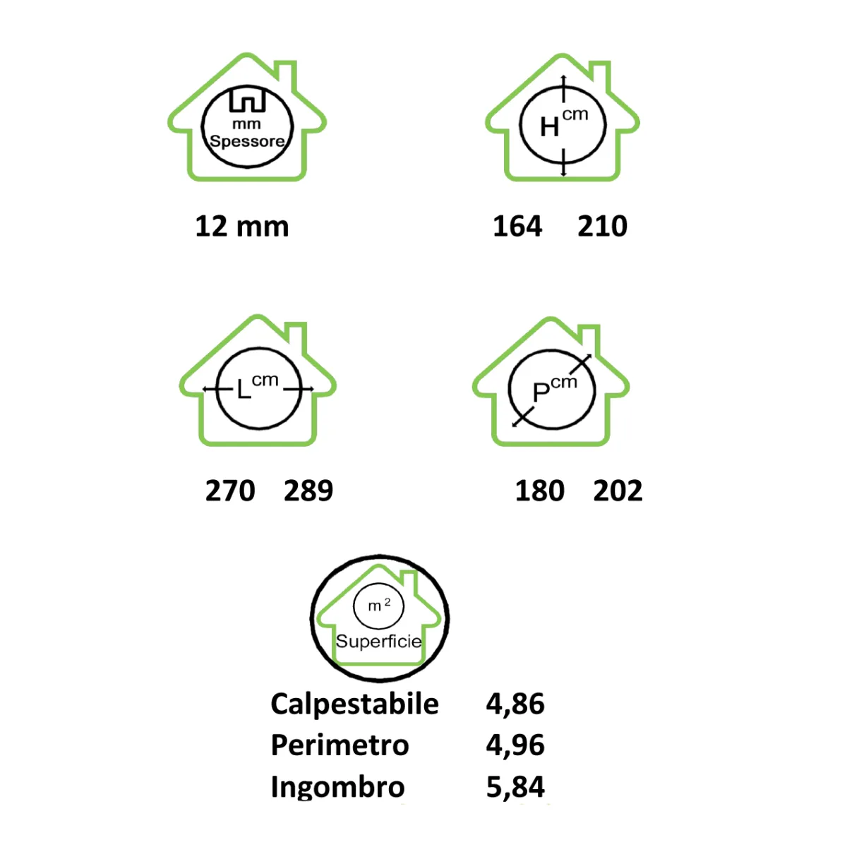 Decor et jardin capanna pino Lopun 2,89 x 2,02 m-38070