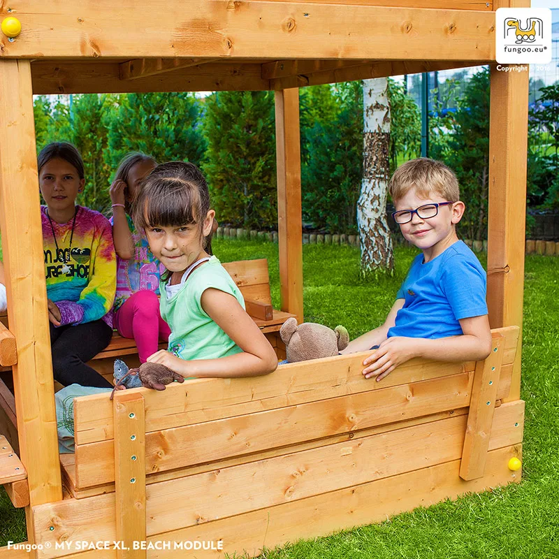 FUNGOO BEACH MODULE in legno Abete 140 x 116 cm - Accessorio Parco Giochi-34578