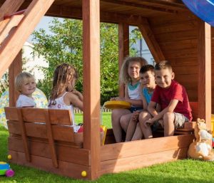 FUNGOO BEACH MODULE in legno Abete 140 x 116 cm - Accessorio Parco Giochi-0