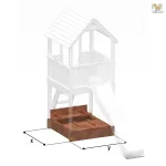FUNGOO BEACH MODULE in legno Abete 120 x 120 cm - Accessorio Parco Giochi - foto 9