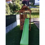 Parco Giochi in Legno verniciato Color Teak Fungoo FORTRESS Torre con Scivolo - foto 16