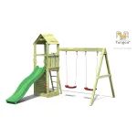 Parco Giochi in Legno Autoclavato Fungoo FLAPPI Torre con Scivolo e Altalene - foto 4