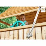 Parco Giochi in Legno verniciato Color Teak Fungoo FORTRESS Torre con Scivolo - foto 11