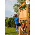 Parco Giochi in Legno verniciato Color Teak Fungoo FORTRESS Torre con Scivolo - foto 12