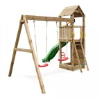 Parco Giochi in Legno Autoclavato Fungoo FLAPPI Torre con Scivolo e Altalene - foto 6