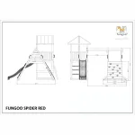 Set Altalena e Parete per Arrampicata SPIDER RED - Accessorio Fungoo - foto 6