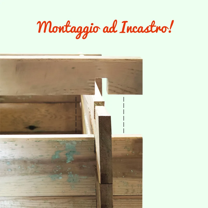 Montaggio ad incastro Orto rialzato Montaggio ad incastro Orto rialzato