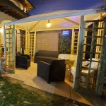 Onlywood Gazebo in legno impregnato ONLY 300 x 300 cm con Telo PVC + 8 Grigliati-47326