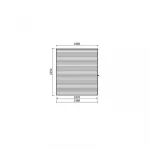 Casetta in legno impregnato SALERNO 591 x 198 x 225 h. cm con pergolato - Carico neve 30 kg al Mq-34488
