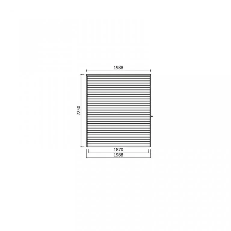 Casetta in legno impregnato SALERNO 591 x 198 x 225 h. cm con pergolato - Carico neve 30 kg al Mq-34488