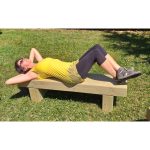 Panca in Legno Lamellare MONOLITE 146 x 30 x 40 h. cm - Massima Resistenza-34823