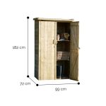 Onlywood Armadio da Esterno in Legno Impregnato 100 x 72 x 183 h. cm-58245