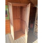 Onlywood Armadio da Esterno in legno di Mogano oliato SANTIAGO 80 x 65 x 173-185 h. cm-54387