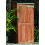 Onlywood Armadio da Esterno in legno di Mogano oliato SANTIAGO 80 x 65 x 173-185 h. cm-35291