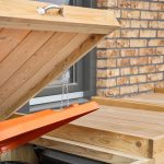 Onlywood Porta bidoni da esterno 3 Scomparti 215 x 80 x 120 h.cm in Legno Trattato - RACCOLTA DIFFERENZIATA-82583