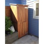 Onlywood Armadio da Esterno in legno di Mogano oliato SANTIAGO 80 x 65 x 173-185 h. cm-54219