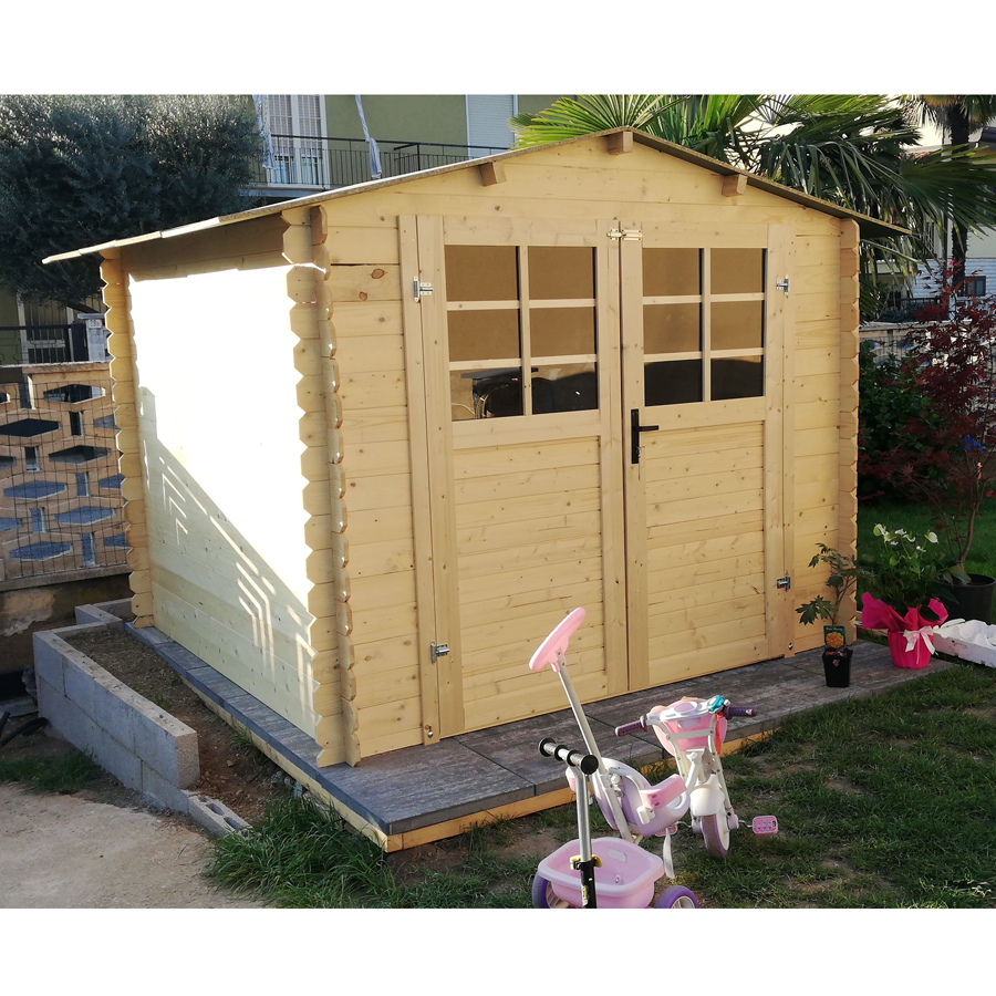 Onlywood Casetta in legno da giardino SAT 248 x 248 x 207 cm-0 Onlywood Casetta in legno da giardino SAT 248 x 248 x 207 cm-0