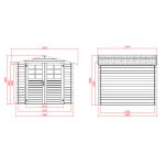 Onlywood Casetta in legno da giardino SAT 248 x 248 x 207 cm-35521