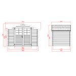 Onlywood Casetta in legno da giardino SAT 298 x 198 x 207 h. cm-35526