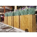 Fioriera SPLENDID legno trattato 78 x 28 altezza 78 cm con rivestimento - SALVASPAZIO-0