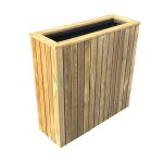 Fioriera SPLENDID legno trattato 78 x 28 altezza 78 cm con rivestimento - SALVASPAZIO-35663