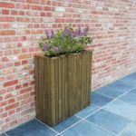 Fioriera SPLENDID legno trattato 78 x 28 altezza 78 cm con rivestimento - SALVASPAZIO - foto 3