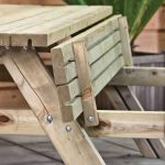 Onlywood Tavolo Picnic in Legno EXCELLENT 220 x 155 cm - con Panche Pieghevoli-46009