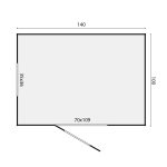 Onlywood Casetta in Legno per bambini PIPPI 140x100 cm - pavimento COMPRESO-89446