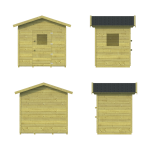 Onlywood Casetta in Legno per bambini PIPPI 140x100 cm - pavimento COMPRESO-55562