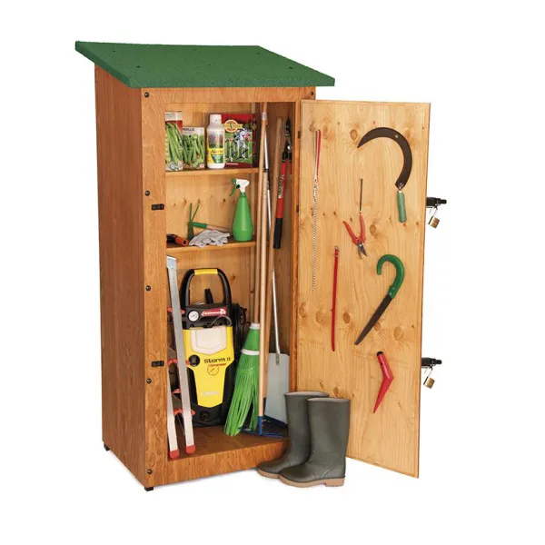 Armadio da Esterno in Legno PIAVE 90 x 72 x 185 cm - Verniciato Noce-0