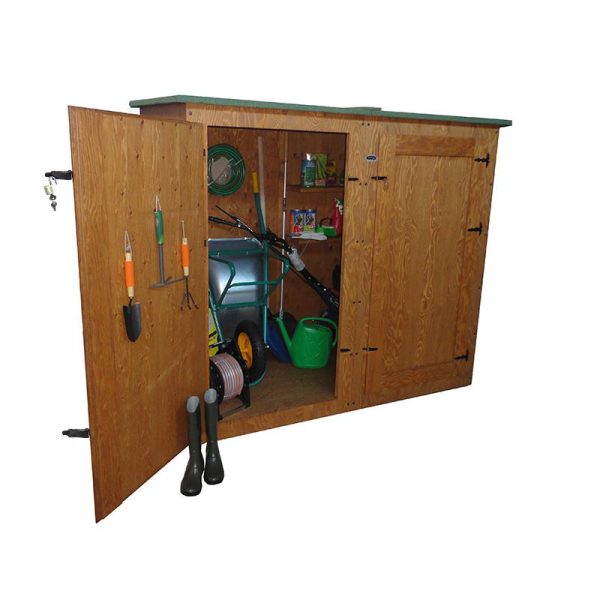 Armadio da Esterno in Legno Trattato CERVINO 172 x 92 x 185 cm - Verniciato Noce-0
