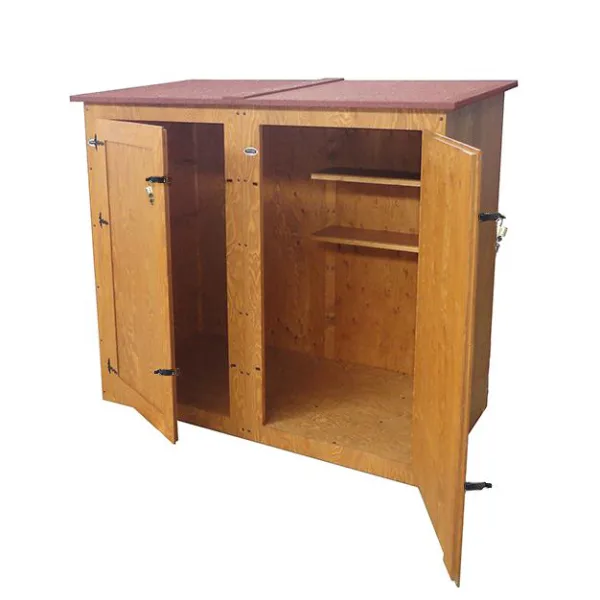 Armadio da Esterno in Legno Trattato BONIFATO 172 x 72 x 185 cm - Verniciato Noce-0