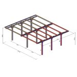 Onlywood ESTENSIONE per Copertura in legno per auto 2,7 x 5,2 metri in legno impregnato classe 3 -36876