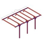 Onlywood ESTENSIONE per Copertura in legno per auto 2,7 x 5,2 metri in legno impregnato classe 3 -0