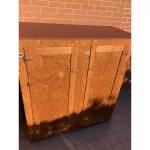 Armadio da Esterno in Legno Trattato BONIFATO 172 x 72 x 185 cm - Verniciato Noce-58645