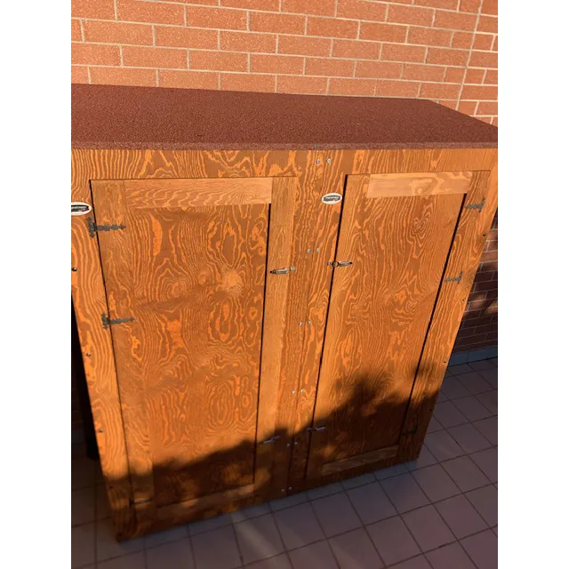 Armadio da Esterno in Legno Trattato BONIFATO 172 x 72 x 185 cm - Verniciato Noce-58645