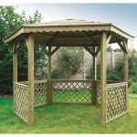 Gazebo in Legno Impregnato PAVILION 351 x 305 cm-0