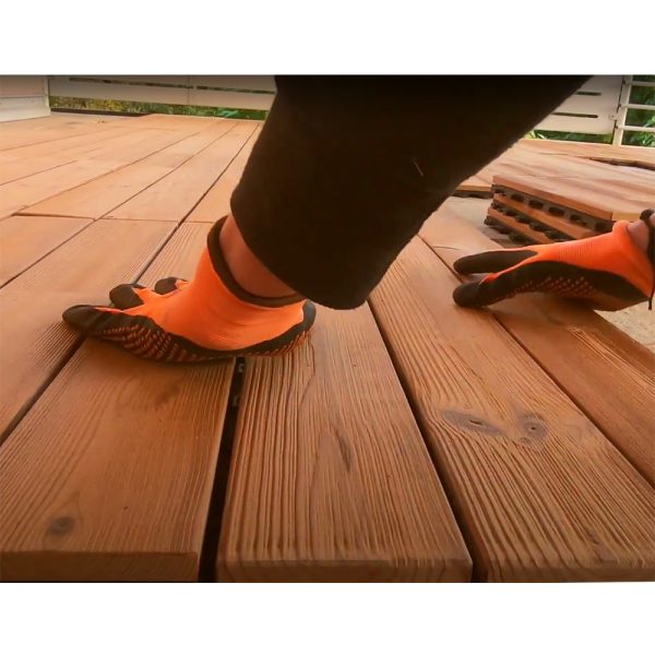 Listone SMART Legno THERMOWOOD 120 x 15 cm x 26 mm Posa Facile Ad Incastro-0