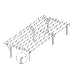 Onlywood Copertura in legno per auto VERY STRONG - 9 X 5 metri in Legno trattato in Autoclave classe 3-0